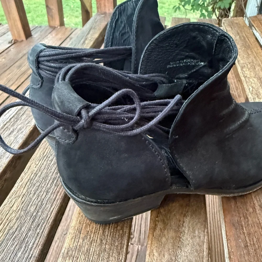 Free People Southern Cross‎ Black Suede Ankle Booties